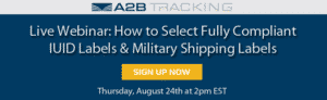 Select asset labels and military shipping labels